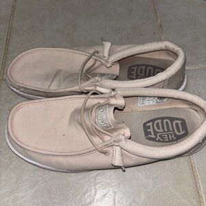 Hey Dude mens size 14 Wally Slub Canvas natural